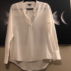 Sheer, lightweight cream colored blouse